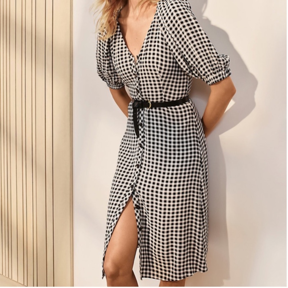 Ann Taylor Gingham Shirtdress NEW
